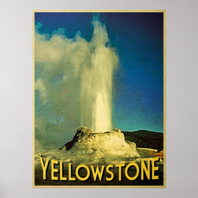 Yellowstone Gammal Faithful Poster (Framsidan)