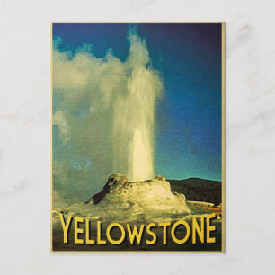 Yellowstone Gammal Faithful Vykort