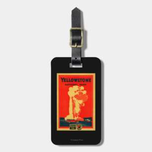 Yellowstone gammal trogen advertizingaffisch bagagebricka