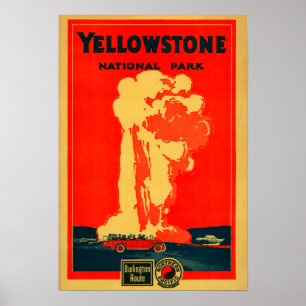 Yellowstone gammal trogen advertizingaffisch poster