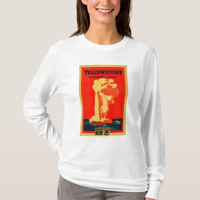 Yellowstone gammal trogen advertizingaffisch tröja (Framsida)