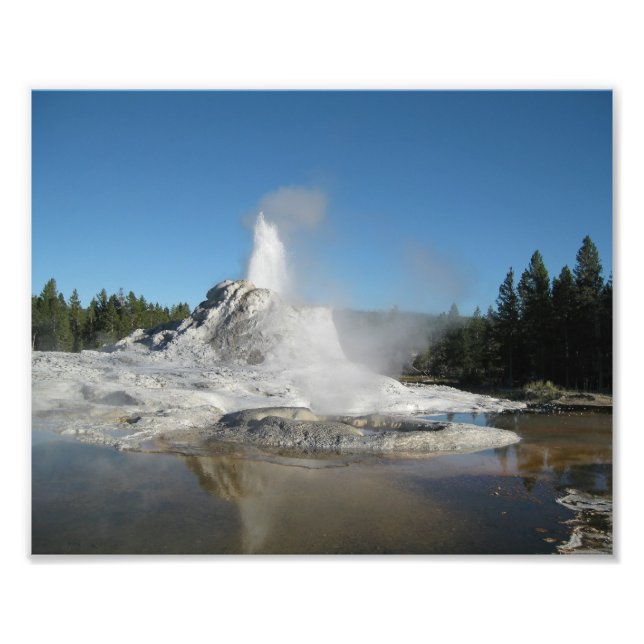 Yellowstone Gejser Fototryck (Framsidan)