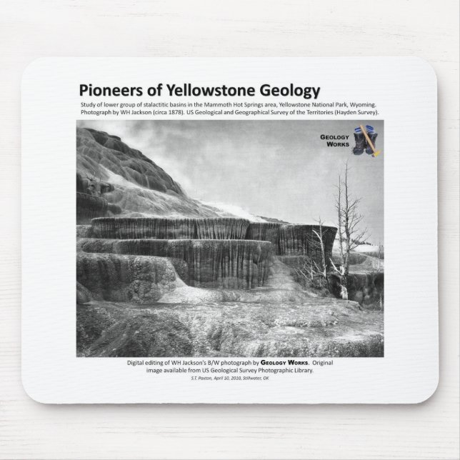 Yellowstone geologi bana väg för II - Hot Springs Musmatta (Framsidan)
