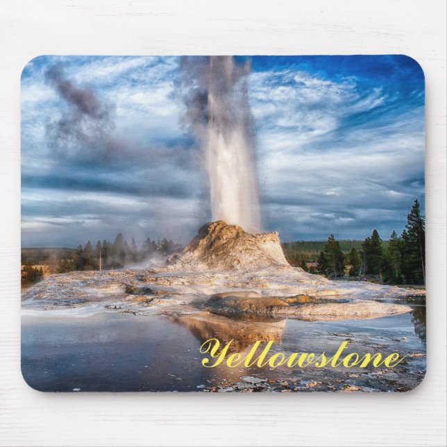 Yellowstone Geyser Mouse Pad Musmatta (Framsidan)