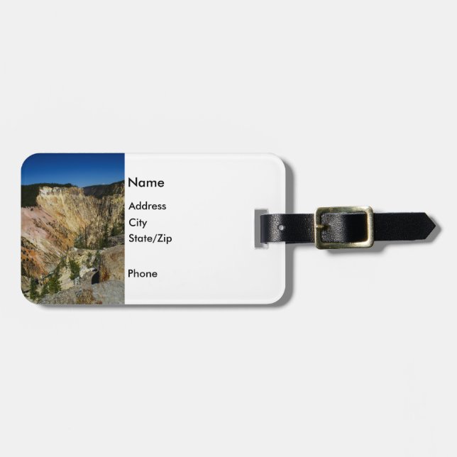 Yellowstone Grand Canyon Bagagebricka (Horisontell Framsida)