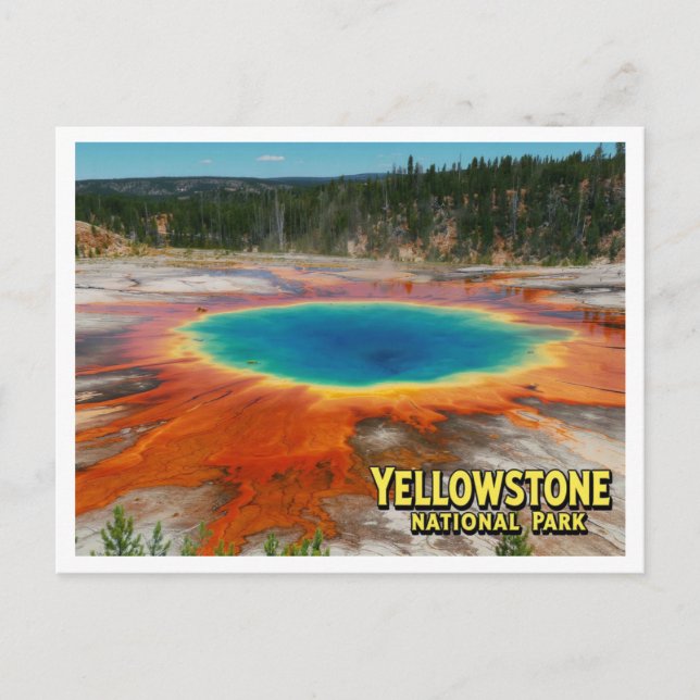 Yellowstone Grand Prismatic Foto Vykort (Framsida)