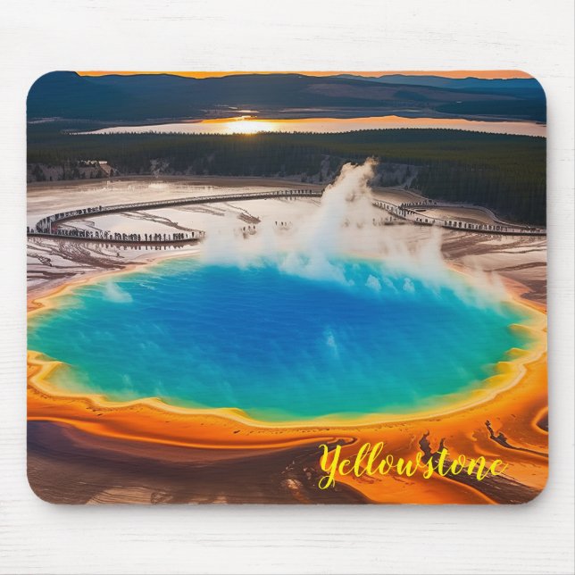 Yellowstone Grand Prismatic Mouse Pad Musmatta (Framsidan)