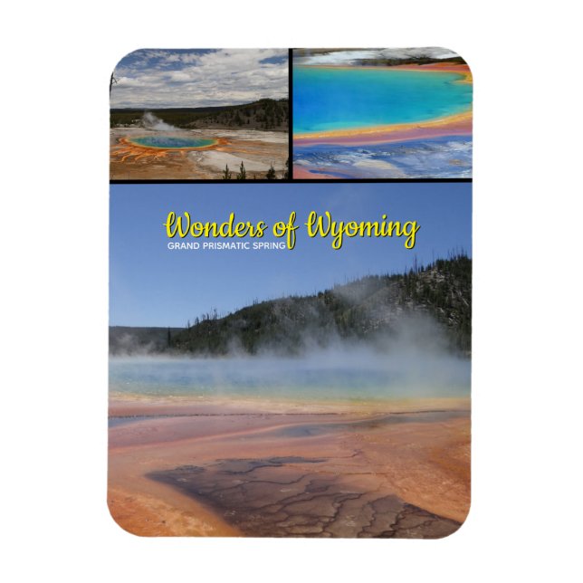 Yellowstone Grand Prismatic Vår Wyoming Magnet (Vertikal)