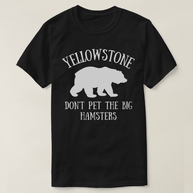 Yellowstone Grizzly Bear Funny National Park Trave T Shirt (Design framsida)