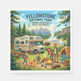 Yellowstone husvagnscamping Familjeäventyr Pappersservett