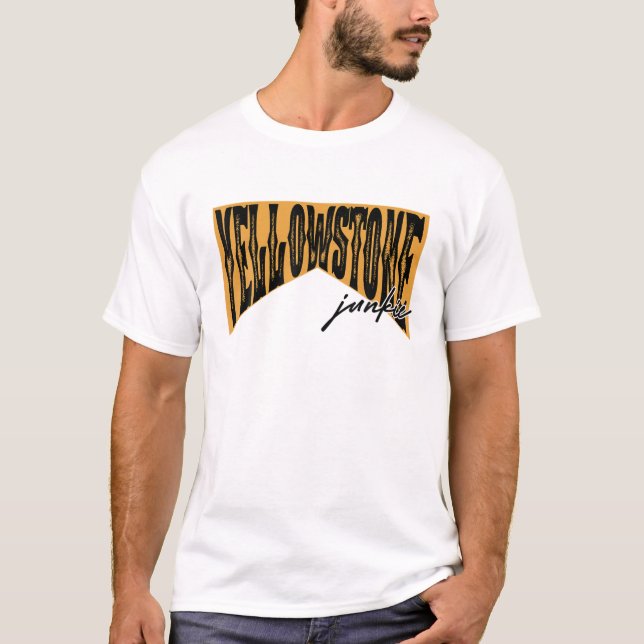 Yellowstone Junkie Vintage Western CowboyValentin T Shirt (Framsida)