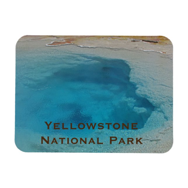 Yellowstone Keepsaké Blue Bassäng Photo nationalpa Magnet (Horisontell)