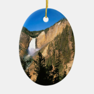 Yellowstone lägre nedgångar Wyoming Julgransprydnad Keramik