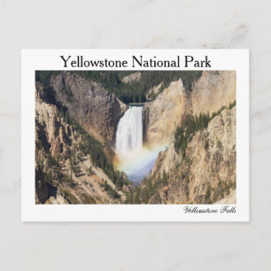 Yellowstone - lägre Yellowstone nedgångvykort Vykort