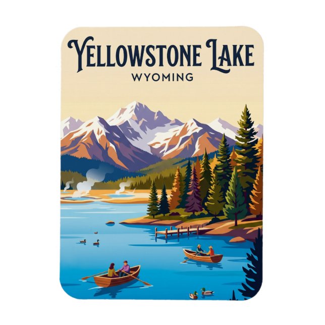 Yellowstone Lake USA Magnet (Vertikal)