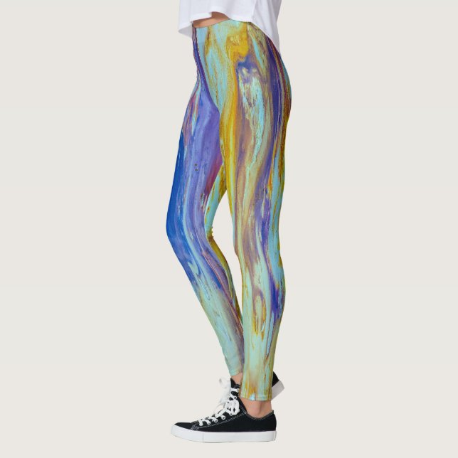 Yellowstone Lava Bassäng Swirls Leggings (Vänster)