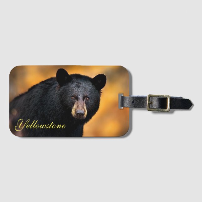 Yellowstone Luggage Tag-Bear Bagagebricka (Framsida horisontal)