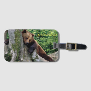 Yellowstone Luggage Tag-Bear Bagagebricka