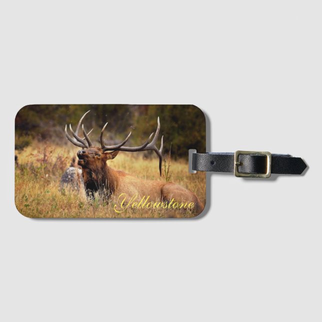 Yellowstone Luggage Tag-Elk Bagagebricka (Framsida horisontal)