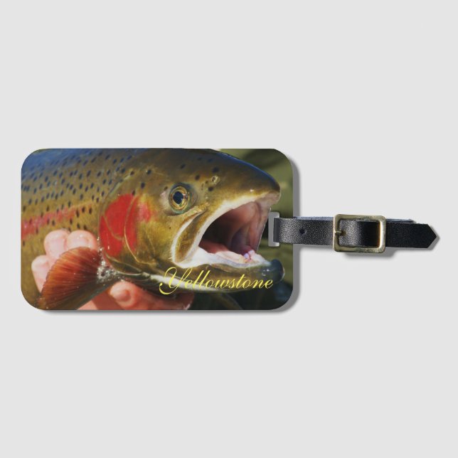 Yellowstone Luggage Tag-Fishing Bagagebricka (Framsida horisontal)