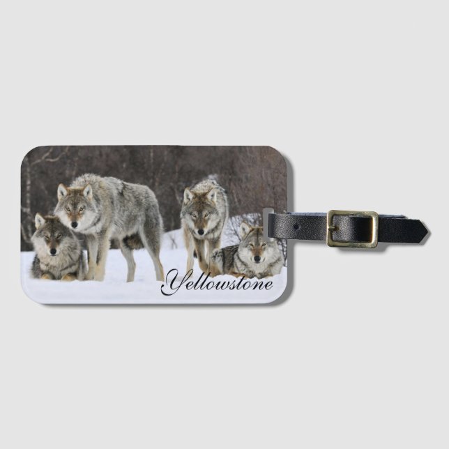 Yellowstone Luggage Tag-Varger Bagagebricka (Framsida horisontal)