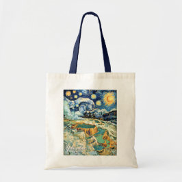 Yellowstone Mammoth Hot Springs Van Gogh Vibrant Tygkasse