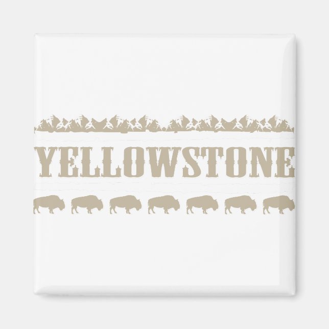 Yellowstone Montana Buffalo Magnet (Framsidan)