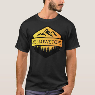 Yellowstone Montana Mountains och Träd T Shirt