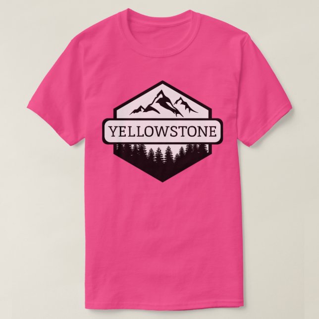 Yellowstone Montana Mountains och Träd TShirt 1 T Shirt (Design framsida)