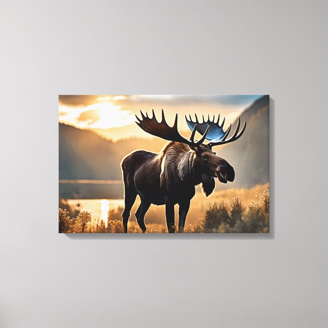 Yellowstone Moose Canvas Art (Framsida)
