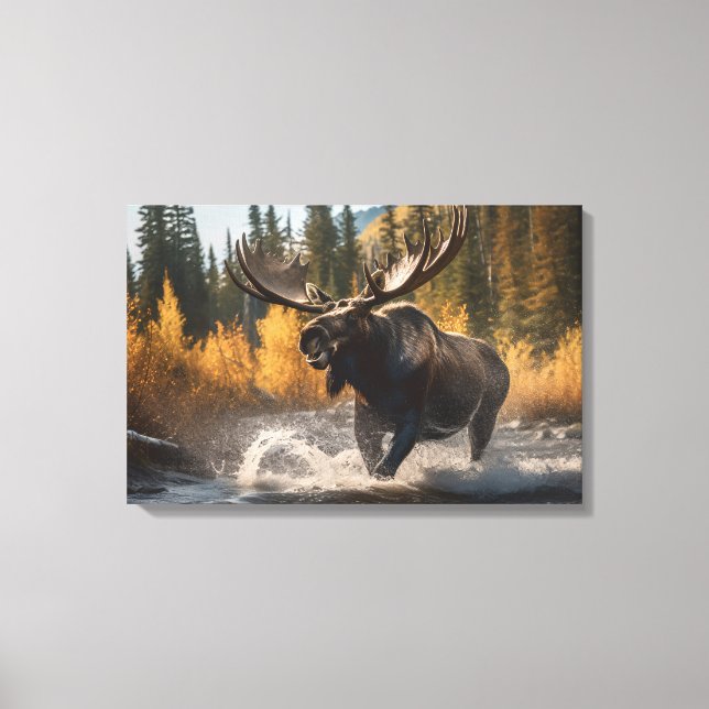 Yellowstone Moose Canvas Art (Framsida)