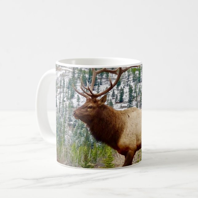 Yellowstone Mugg-Elk Kaffemugg (Framsida vänster)