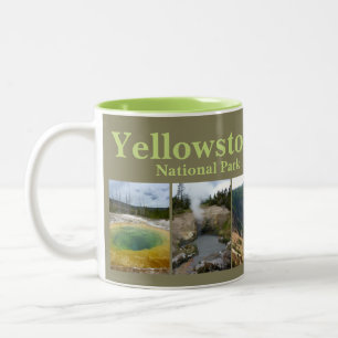 Yellowstone N.P. Collage Två-Tonad Mugg