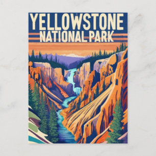 Yellowstone Nation Park Grand Canyon Helg Vykort