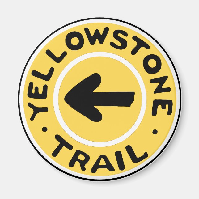 Yellowstone National Auto Trail Magnet (Framsidan)