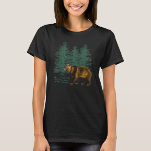 Yellowstone National Park 150 år Björkträd Souveni T Shirt