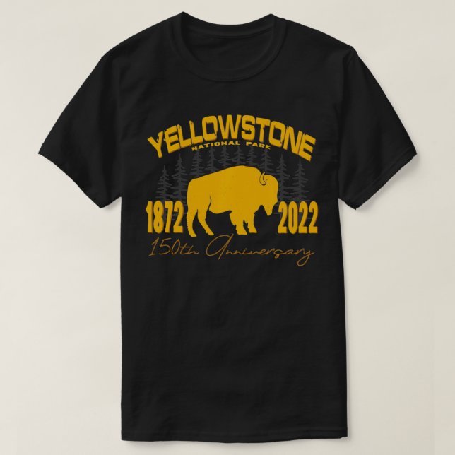 Yellowstone National Park 150-årsminnet Memora T Shirt (Design framsida)