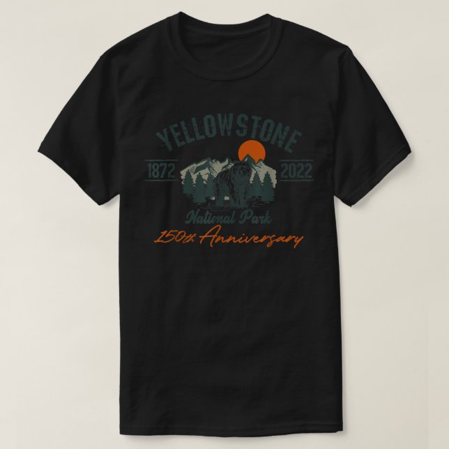 Yellowstone National Park 150-årsminnet Memora T Shirt (Design framsida)