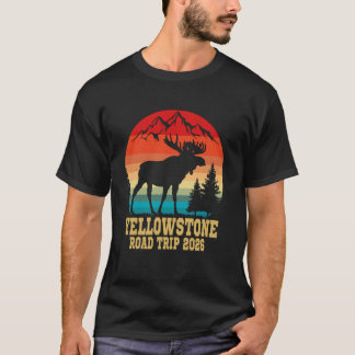 Yellowstone National Park Älgfamilj Bilresa 2 T Shirt