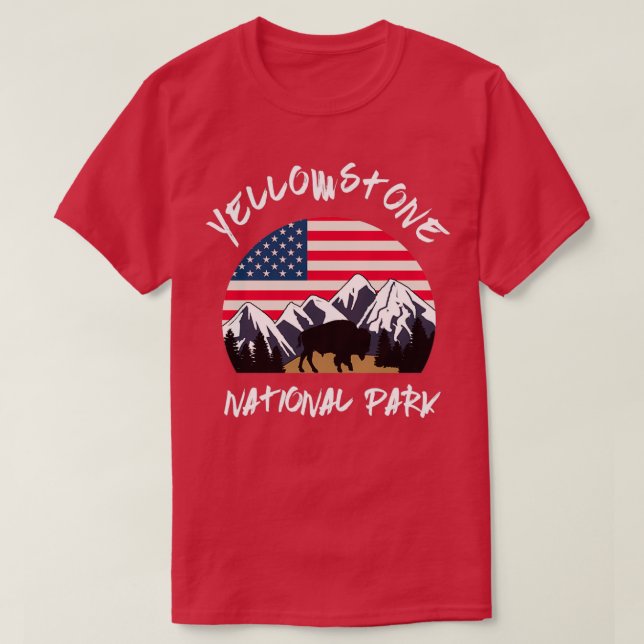 Yellowstone National Park America T Shirt (Design framsida)