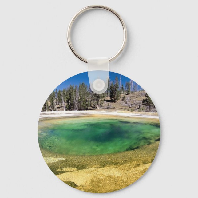 Yellowstone National Park Anpassade Gifts Nyckelring (Framsida)