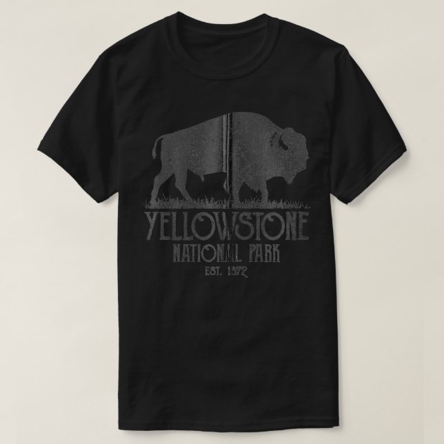 Yellowstone National Park Apparel Bison Buffalo Vi T Shirt (Design framsida)