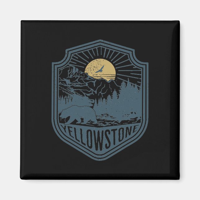 Yellowstone National Park Bear Nature Hickings Out Magnet (Framsidan)