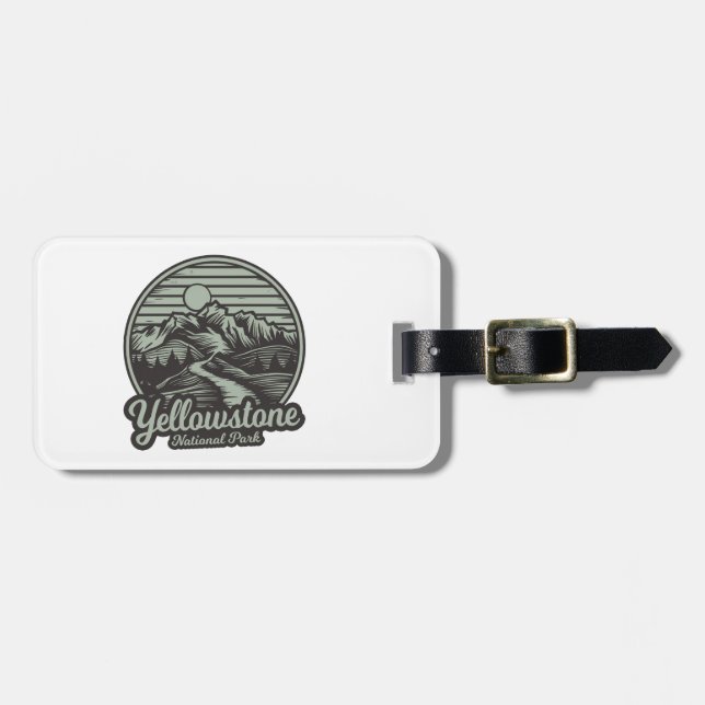 Yellowstone National Park Bergstig Bagagebricka (Horisontell Framsida)