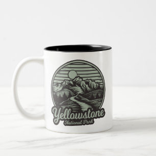 Yellowstone National Park Bergstig Två-Tonad Mugg