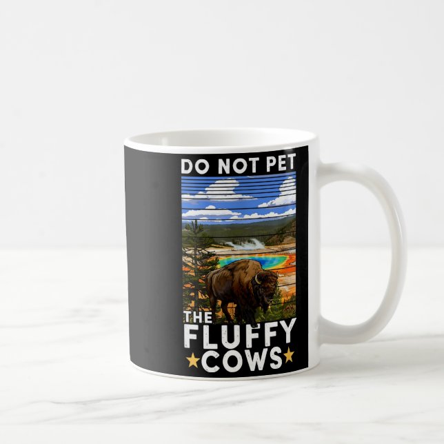 Yellowstone National Park Bison Do Not Pet The Flu Kaffemugg (Höger)