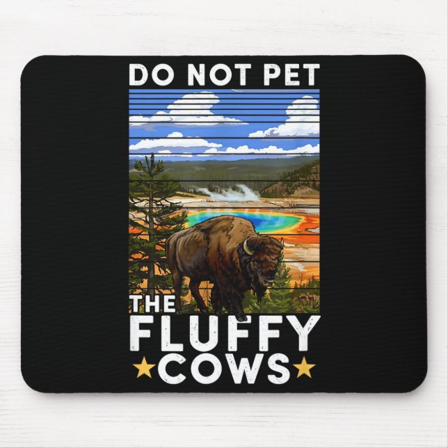 Yellowstone National Park Bison Do Not Pet The Flu Musmatta (Framsidan)