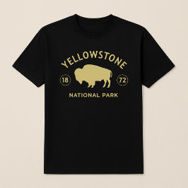 Yellowstone National Park Bison inrättad 1872 T Shirt