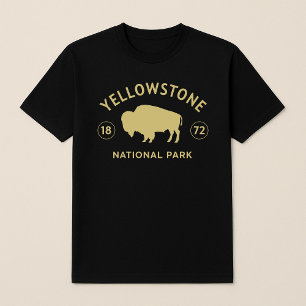 Yellowstone National Park Bison inrättad 1872 T Shirt