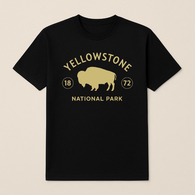 Yellowstone National Park Bison inrättad 1872 T Shirt (Skapare uppladdad)